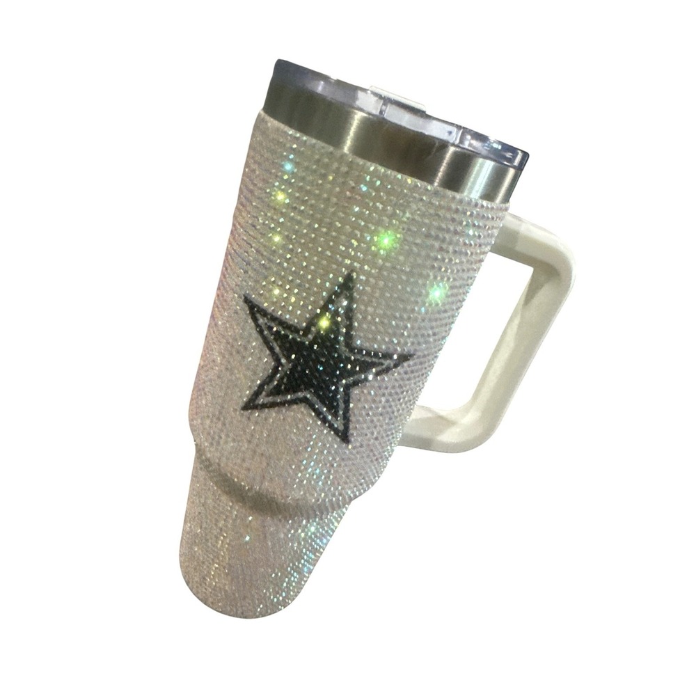Dallas Cowboys Rhinestone Bling 40oz Tumbler Stainless Steel Insulated Mug